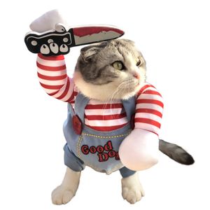 New Hot Selling Dog Fancy Dress Riding Cosplay Costume Funny New Year Dog Costume Soft Breathable Clothes NN