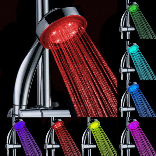 Home bathroom led self-powered colorful color-changing shower, round luminous hand-held shower nozzle
