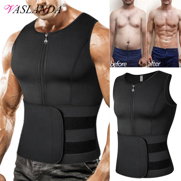 Men Body Shaper Waist Trainer Sauna Suit Sweat Vest Slimming Underwear Weight Loss Shirt Fat Burner Workout Tank Tops Shapewear