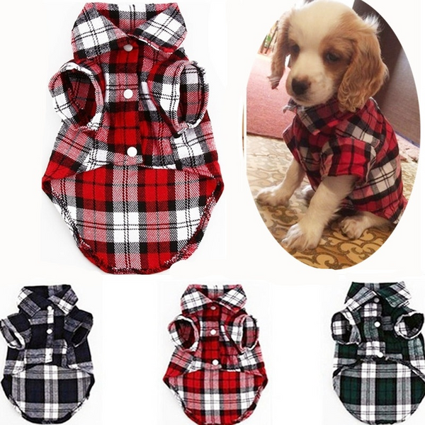 Pet Dog Clothes for Dog Soft Summer Plaid Dog Vest Clothes For Small Dogs Chihuahua Cotton Puppy Shirts T shirt  Vests