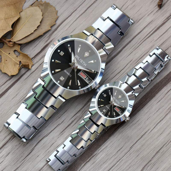 wlisth Men's Watch Fashion Men's Watch Couple Watch Luminous Waterproof Steel Band Watch Ladies Watch