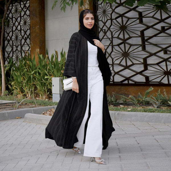 2023 summer new Middle Eastern ethnic style Muslim women's retro cardigan robe fashion knitted coat Arabian ladies Saudi style open abaya dress