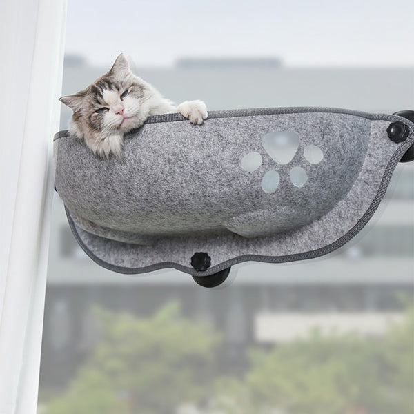 Window Hammock with Powerful Suction Cup Pet Kitten Hanging Bed Storage Pet Warming Ferret Cage  Frame Seat Bed