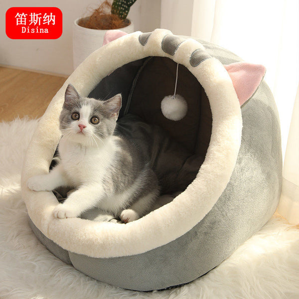 House Autumn and Winter  House Semi enclosed  Bed Kitten Villa Dog House Warm keeping Seasonal General Pet Supplies