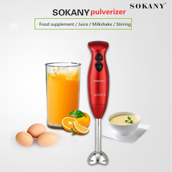 Sokany handheld food stick grinder baby food supplement mixer red 220V EU