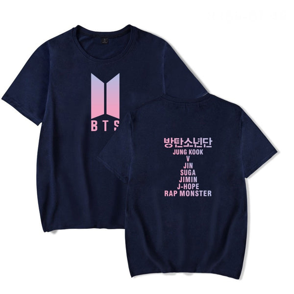 blue The boy Non core BTS/bts/Bts KPOP T-shirt personality Large size Easy Europe and America