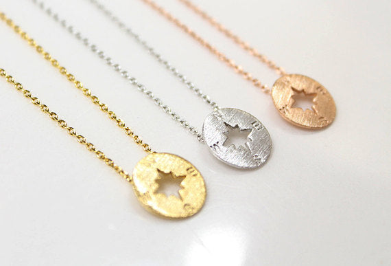 Round Disc Necklaces