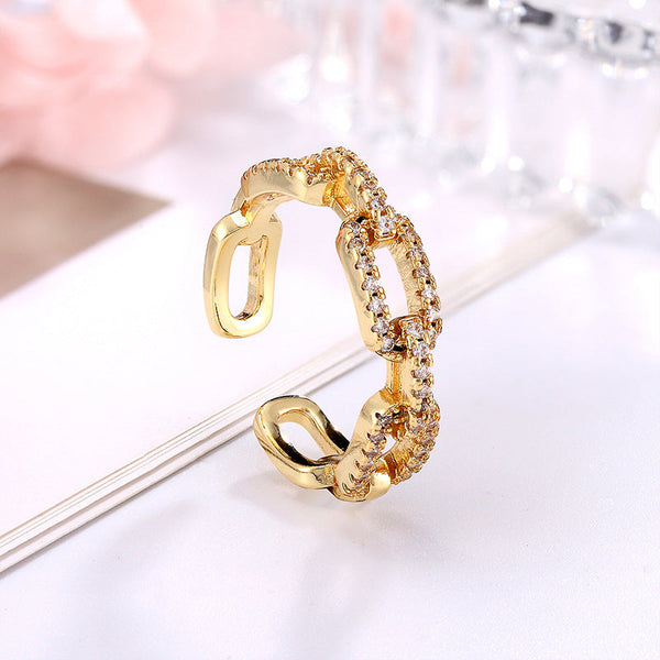 Zircon Chains Ring