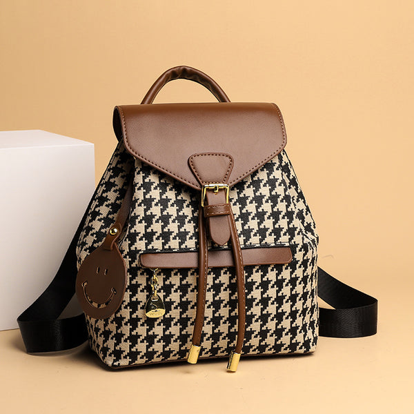 Houndstooth Backpack bag