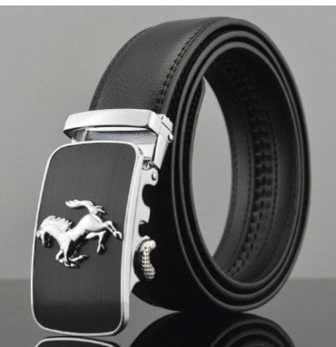 Men Automatic Buckle Leather Belts