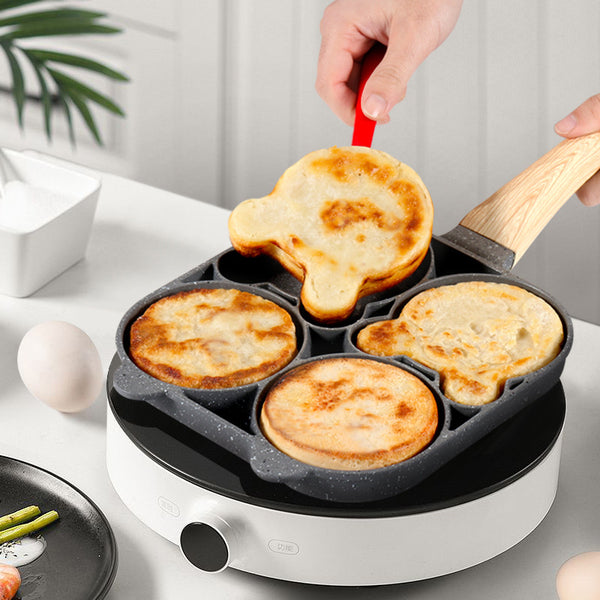 Fried Egg Pan Fried Egg Mold Four Hole Fried Egg Artifact Non-stick Pancake Pan Pan Pancake Machine Home Breakfast