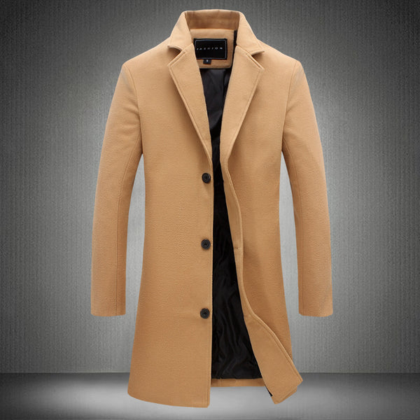 Autumn Men Solid Coat