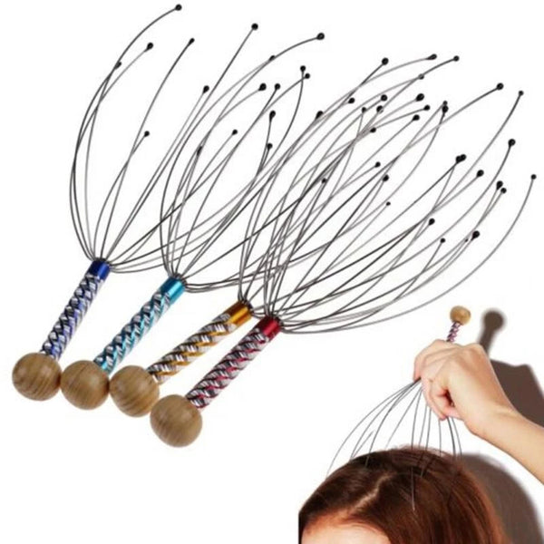 Hair-raising octopus, scalp massager, massage claws, manual head massager,  head grabber