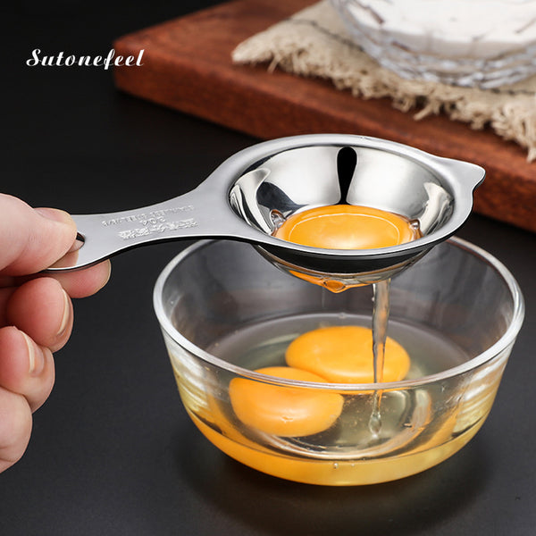 Ramadan new home kitchen stainless steel egg yolk protein separator protein slitting spoon DIY egg mask / cake / bread making kitchen baking tools kit