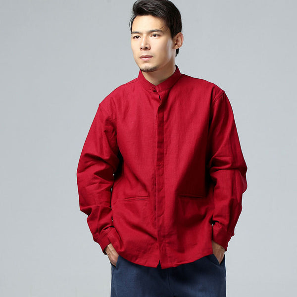 Stand Up Collar Loose Shirt