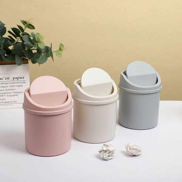 Mini Waste Bin Trash Can Desktop Garbage Basket Table Roll S