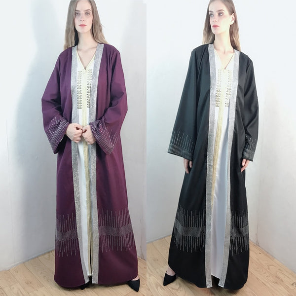 Kaftan Turkey Islam Clothing Abayas Ramadan Eid Open Abaya Dubai Kimono Cardigan Muslim Hijab Dress For Women Robe Longue Femme