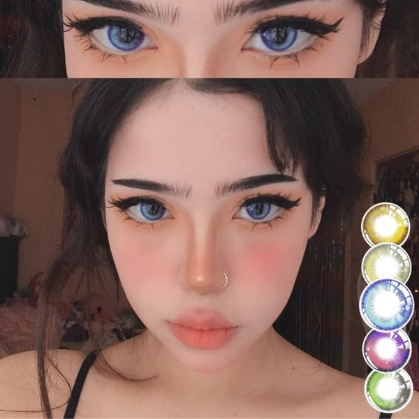 Bio-essence 1 Pair Color Contact Lenses for Eyes Anime Makeup Accessories Comic Tears Cosplay Lense Blue Lenses Green Eye Lenses