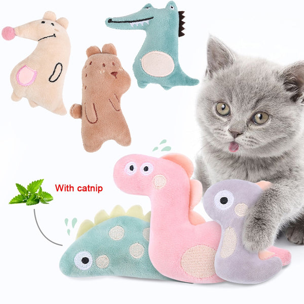 Teeth Grinding Catnip Toys Interactive Plush Cat Toy Pet Kitten Chewing Claws Thumb Bite Cat Mint For Cats Funny Little Pillow