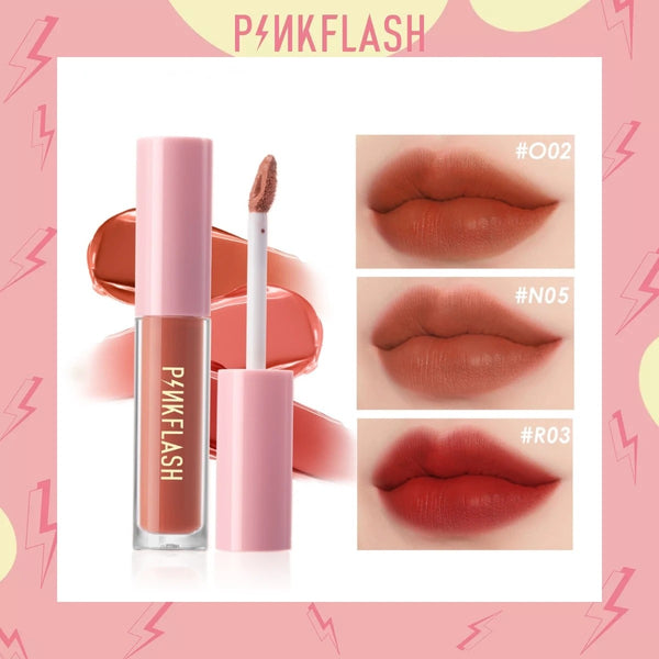 PINKFLASH 24 Colors Lip Gloss Soft Matte Moisturising Long Lasting Waterproof Liquid Lipstick Beauty Make up Cosmetics