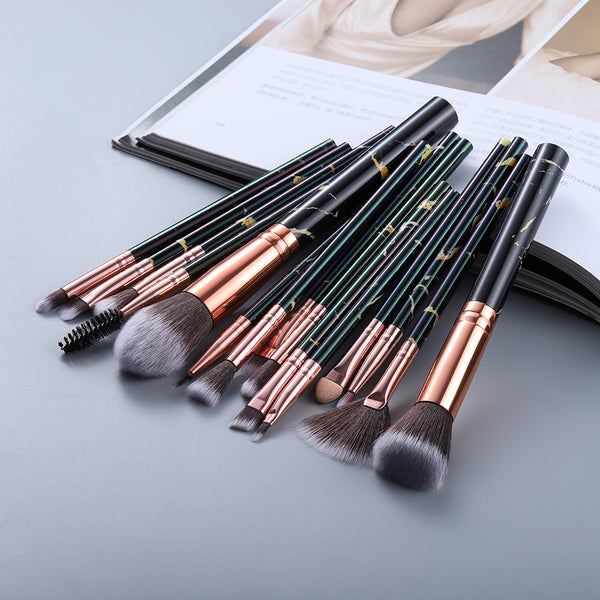 KOSMETYKI 15Pcs Makeup Brushes Tool Set Cosmetic Powder Eye Shadow Foundation Blush Blending Beauty Make Up Brush Maquiagem