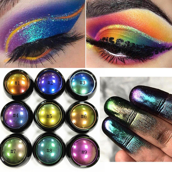 Chameleon Monochrome Eyeshadow Metallic Glitter Eye Shadow Palette Powder Radiant Pigment Shiny Eyes Makeup Cosmetics