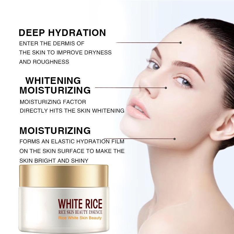 White Rice Whitening Cream Anti Aging Remove Wrinkles Nourishing