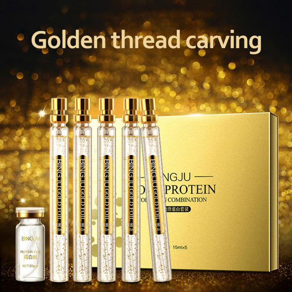 Silk Gold Protein Thread Lifting Set Face Filler Absorbable Collagen Line Lift Firming Plump Anti Aging Wrinkle Korean Skin Care