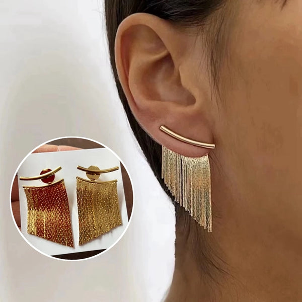 Fashion Statement Earrings For Women Gold Color Tassel Long Earring Female Pendant Jewelry Accessories Valentine's Day Gifts