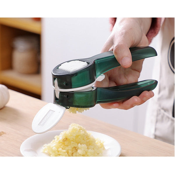 1pcs Garlic Press Manual 2 In 1 Multifunctional Garlic Slice