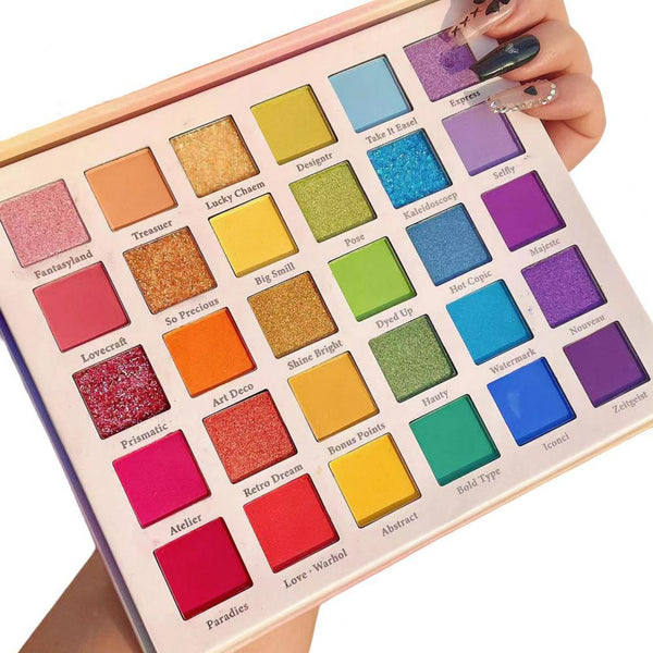 Dreamy rainbow palette 30-color eyeshadow palette waterproof women easy to color matte pearlescent dream eyeshadow palette