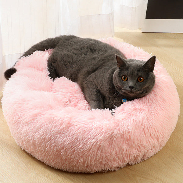 40*40cm round plush pet nest  nest warm pet products dog bed pet bed pet mat nest warm winter Christmas pet gift